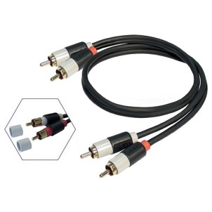 Thender 15-262 2m Cavo Audio 2RCA-2RCA Stereo Contatti Placcati Oro