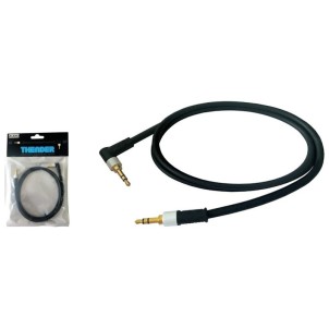 Thender 15-280.5AR 0.5m Cavo Audio Jack-Jack90° 3.5mm Stereo Contatti Placcati Oro