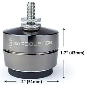 IsoAcoustics Gaia II Set 4 Isolatori Acustici per Diffusori da Pavimento Max 54Kg