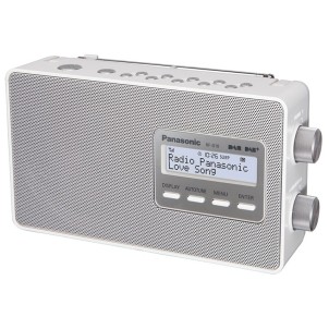 Panasonic RF-D10EG-W White Radio DAB/DAB+ FM-RDS Speaker 10cm Sleep Batteria Corrente