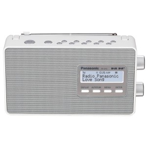 Panasonic RF-D10EG-W White Radio DAB/DAB+ FM-RDS Speaker 10cm Sleep Batteria Corrente