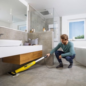 Karcher SC 3 Upright EasyFix Scopa a Vapore Ricarica Continua 3 Regolazioni Vapore-Pavimenti