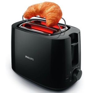 Philips HD2583/90 Black Tostapane 600W Funzione Riscaldamento Scongelamento