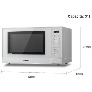 Panasonic NN-GT45KWSUG Bianco Microonde Combinato Grill 31L Inverter Menù Bambini