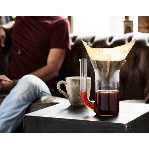 E&B Lab Carafe + Flower V60 & Wave KIT: Caraffa in Vetro e 2 Fiori Porta Filtri in Carta