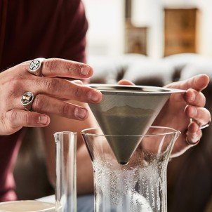 E&B Lab Cono Filtro Inox Ultra Fine 35 micron Membrana Metallica in Filo Metallico