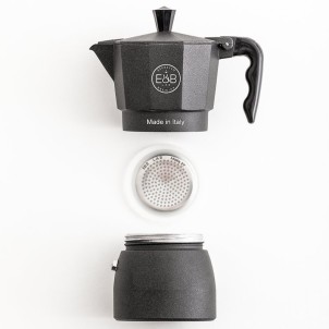 E&B Lab Moka Classic 1T Moka 1 Tazza per Piani a Gas Competition Moka Filter 