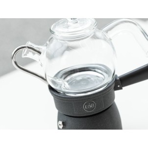E&B Lab Moka Globe Classic Moka 3 Tazze con Server in Vetro per Piani a Gas