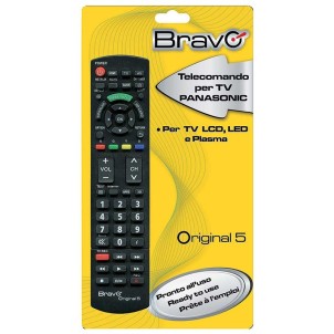 Bravo Original 5 Telecomando di Ricambio per TV Panasonic