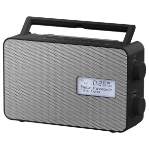 Panasonic RF-D30BTEG-K Black Radio DAB/DAB+/FM Bluetooth Speaker 10cm Timer Batteria Corrente
