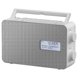 Panasonic RF-D30BTEG-W White Radio DAB/DAB+/FM Bluetooth Speaker 10cm Timer Batteria Corrente