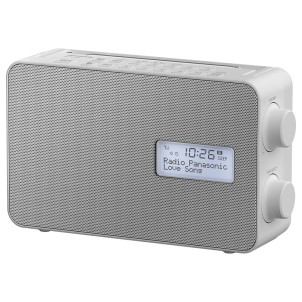 Panasonic RF-D30BTEG-W White Radio DAB/DAB+/FM Bluetooth Speaker 10cm Timer Batteria Corrente