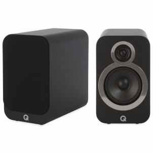 Q Acoustics 3020i Carbon Black Coppia Casse Scaffale 75W 2vie T2,2 W12,5 BassReflex