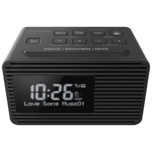 Panasonic RC-D8EG-K Radiosveglia DAB+ FM USB-CaricaTelefono DoppioTimer Snooze Sleep