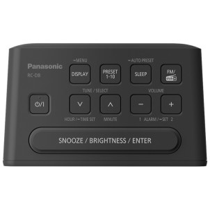 Panasonic RC-D8EG-K Radiosveglia DAB+ FM USB-CaricaTelefono DoppioTimer Snooze Sleep