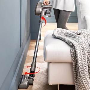 DeLonghi XLM419.TDC Colombina Evo Silver Scopa Ricaricabile 21,6V 400W Autonomia 30m 4Filtri