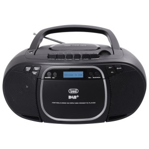 Trevi CMP576DAB Black Stereo Portatile Radio DAB DAB+ FM CD MP3 Cassetta USB Aux