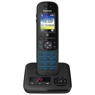 Panasonic KX-TGH720JTB Black Telefono Cordless DECT VivaVoce Segreteria Telefonica Display Colori