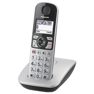 Panasonic KX-TGE510JTS Silver Telefono Cordless DECT VivaVoce TastiParlanti SuoneriaForte