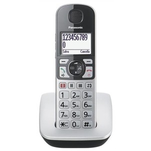 Panasonic KX-TGE510JTS Silver Telefono Cordless DECT VivaVoce TastiParlanti SuoneriaForte
