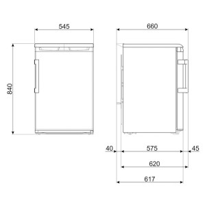 Smeg FA120E Bianco Frigorifero Monoporta 84x54 Vano Congelatore Interno