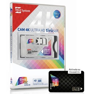 TeleSystem CAM tivùsat 4K Ultra HD Smartcard 4K inclusa nella confezione