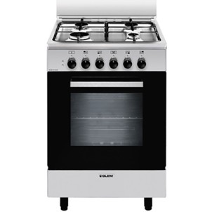 GlemGas A554 MI6 Inox Cucina L.53 x P.50 Forno Elettrico Multifunzioni Ventilato 6 funzioni