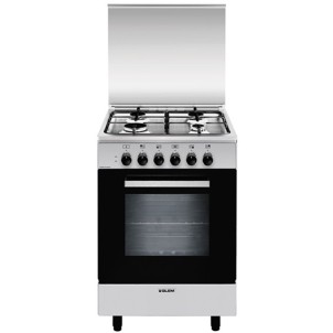 GlemGas A554 MI6 Inox Cucina L.53 x P.50 Forno Elettrico Multifunzioni Ventilato 6 funzioni
