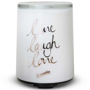 Essentia Diffusore ad Ultrasuoni per Olii Essenziali Idrosolubili Live Laugh Love Bianco
