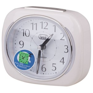 Trevi SL3040 Bianco Sveglia Analogica Movimento Digitale Suoneria in Crescendo con Lampeggio