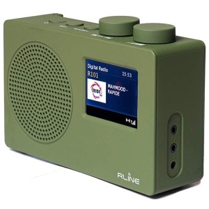 RLine SounDAB One BT Green Radio DAB FM RDS Bluetooth LineIN Sveglia Display 2,4"