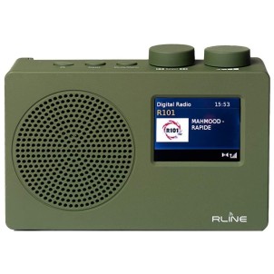 RLine SounDAB One BT Green Radio DAB FM RDS Bluetooth LineIN Sveglia Display 2,4"
