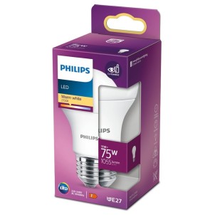 Philips LED Goccia SM E27 11W 230V 1055lm 2700K Lampadina LED Equivalente 75W