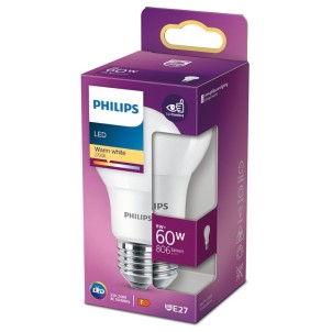 Philips LED Goccia SM E27 8W 230V 806lm 2700K Lampadina LED Equivalente 60W