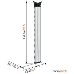 Vogel's Next 7840 Alluminio Colonna Nascondi Cavi 94 cm Spessore 23 mm