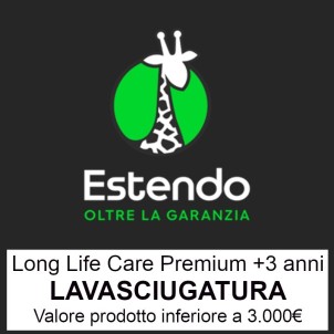 Estendo Lavasciugatura +3 3000€ Long Life Care Premium Estensione Garanzia +3 anni Fino a 3000€
