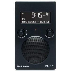 TivoliAudio Pal+ BT Black Radio DAB/DAB+ FM Bluetooth Aux DoppiaSveglia Ricaricabile