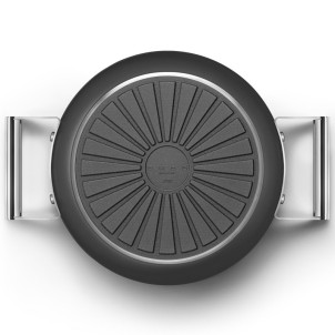 Smeg CKFC2411BLM Nero 50's Style Cookware Casseruola 24cm 4,6L Antiaderente Coperchio