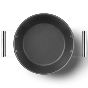 Smeg CKFC2411BLM Nero 50's Style Cookware Casseruola 24cm 4,6L Antiaderente Coperchio