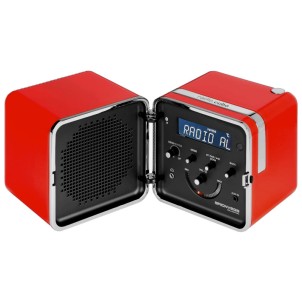 Brionvega TS522D+S 50° Arancio Sole Radio Cubo FM RDS DAB/DAB+ Bluetooth Sveglia Ricaricabile