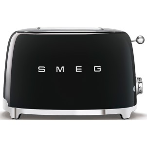 Smeg TSF01BLEU Nero Lucido 50's Style Tostapane 2x2 Fette:2 Scomparti:2 AutoEspulsione Cassettino