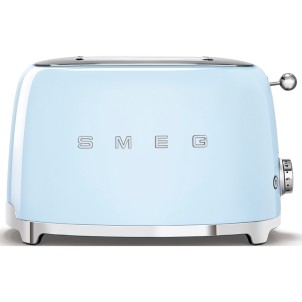 Smeg TSF01PBEU Azzurro Lucido 50's Style Tostapane 2x2 Fette:2 Scomparti:2 AutoEspulsione Cassettino