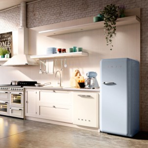Smeg TSF01PBEU Azzurro Lucido 50's Style Tostapane 2x2 Fette:2 Scomparti:2 AutoEspulsione Cassettino
