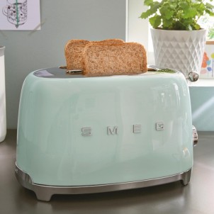 Smeg TSF01PGEU Verde Pastello Lucido 50's Style Tostapane 2x2 Fette:2 Scomparti:2 AutoEspulsione Cassettino