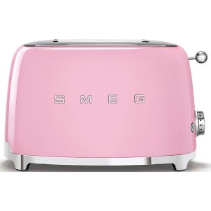 Smeg TSF01PKEU Rosa Lucido 50's Style Tostapane 2x2 Fette:2 Scomparti:2 AutoEspulsione Cassettino