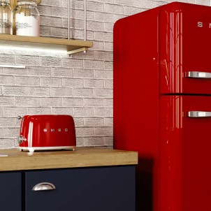Smeg TSF01RDEU Rosso Lucido 50's Style Tostapane 2x2 Fette:2 Scomparti:2 AutoEspulsione Cassettino