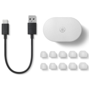 Yamaha TW-E7B White Auricolari Bluetooth TrueWireless ActiveNoiseCancelling IPX5 Autonomia6h Custodia