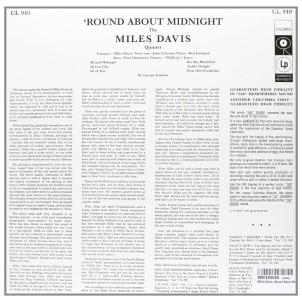 Miles Davis: 'Round About Midnight Vinile LP 180g 33giri Speakers Corner 100% Analogico