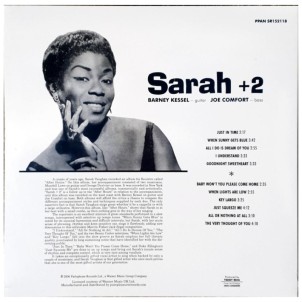 Sarah Vaughan: Sarah +2 Vinile LP 180g 33giri Pure Pleasure 100% Analogico