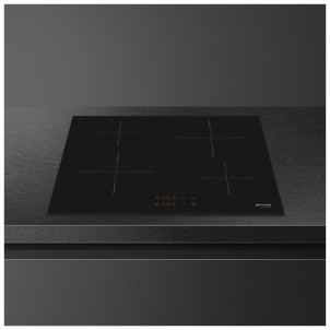 Smeg SI2641D Black Piano Cottura Induzione Semifilo 4 Zone Foro Incasso 56x48cm